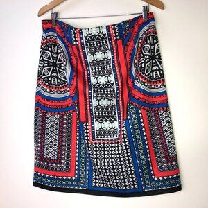 Valerie Stevens Geo Print Pencil Skirt‎ Women's XL